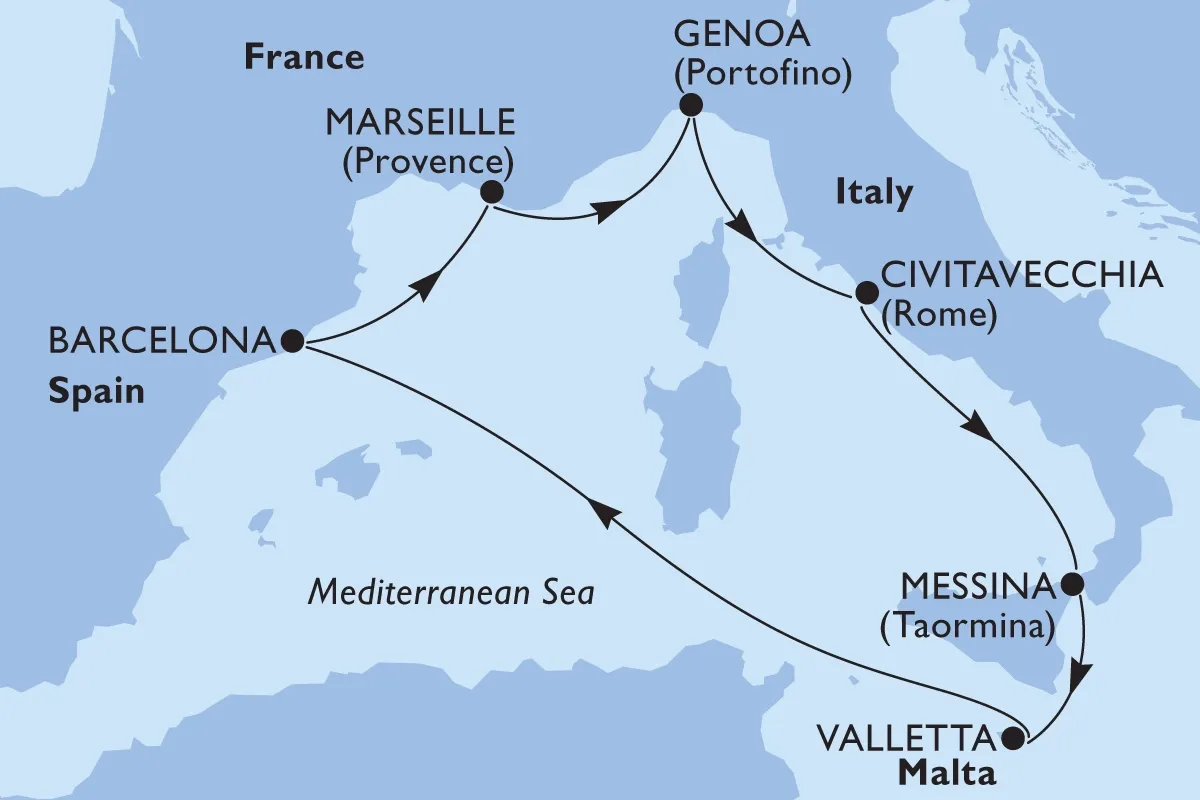 Krstarenje Zapadnim Mediteranom MSC WORLD ASIA
